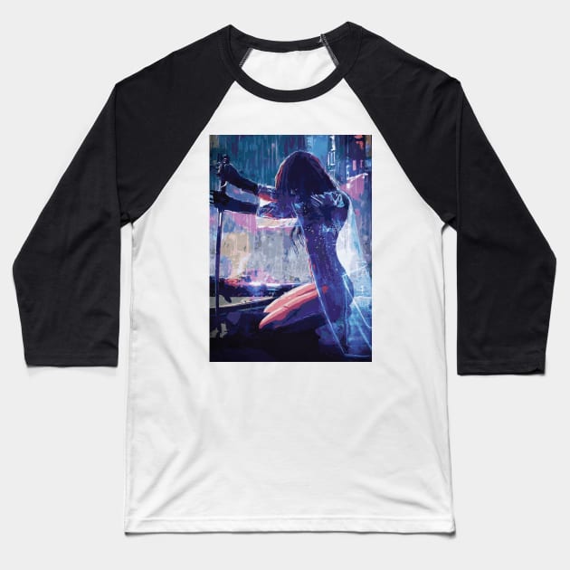 Cyberpunk Baseball T-Shirt by Durro